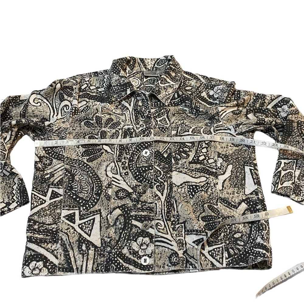 Chicos Lightweight Button Jacket Linen Cotton Wom… - image 4